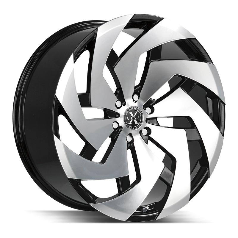 24x10 Xcess Wheels X04 6x139.7 24 ET 87.1 hub - Gloss Black Machined