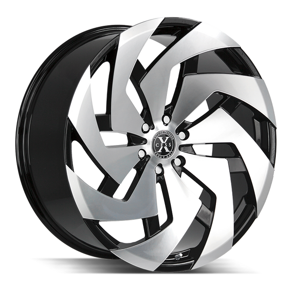 22x9 Xcess Wheels X04 5x114.3 35 ET 72.6 hub - Gloss Black Machined