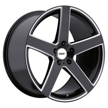 19x8 5x114.3 TSW Wheels Rivage Gloss Black With Milled Spoke 20 offset 76.1 hub