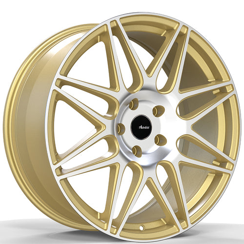 18x8 Advanti Racing Wheels 88G Classe 5x120 +35 Offset 74.10 Hub Gold