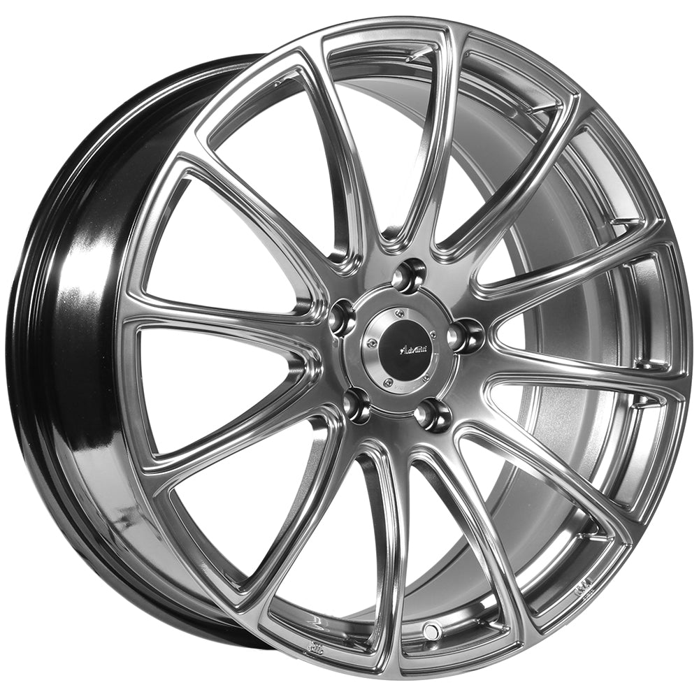 19x9.5 Advanti Racing Wheels 85H Svelto 5x114.3 +45 Offset 73.00 Hub Titanium