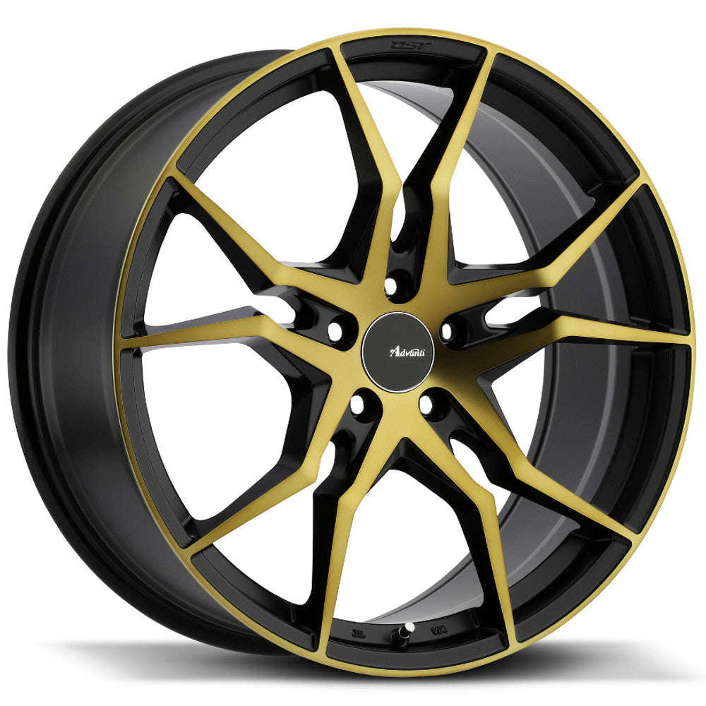 18x8 Advanti Racing Wheels 93BZ Hydra 5x112 +35 Offset 66.6 Hub Matte Black