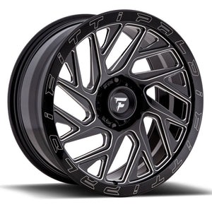 20x9 Fittipaldi Offroad Wheels FTF01 X-Trail 5x5 +06 Offset 71.5 Hub Black Milled