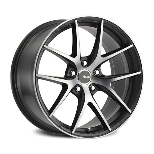 18x8 Advanti Racing Wheels 95MB Vigoroso 5x100 +45 Offset 73.00 Hub Matte Black