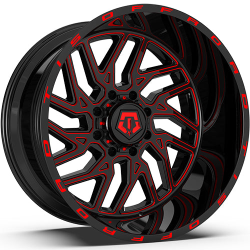 20x10 TIS Wheels 544MBR 6x135 / 6x139.7 -12 Offset 108 Hub Gloss Black