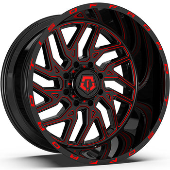 22x12 TIS Wheels 544MBR 6x135 / 6x139.7 -44 Offset 108 Hub Gloss Black