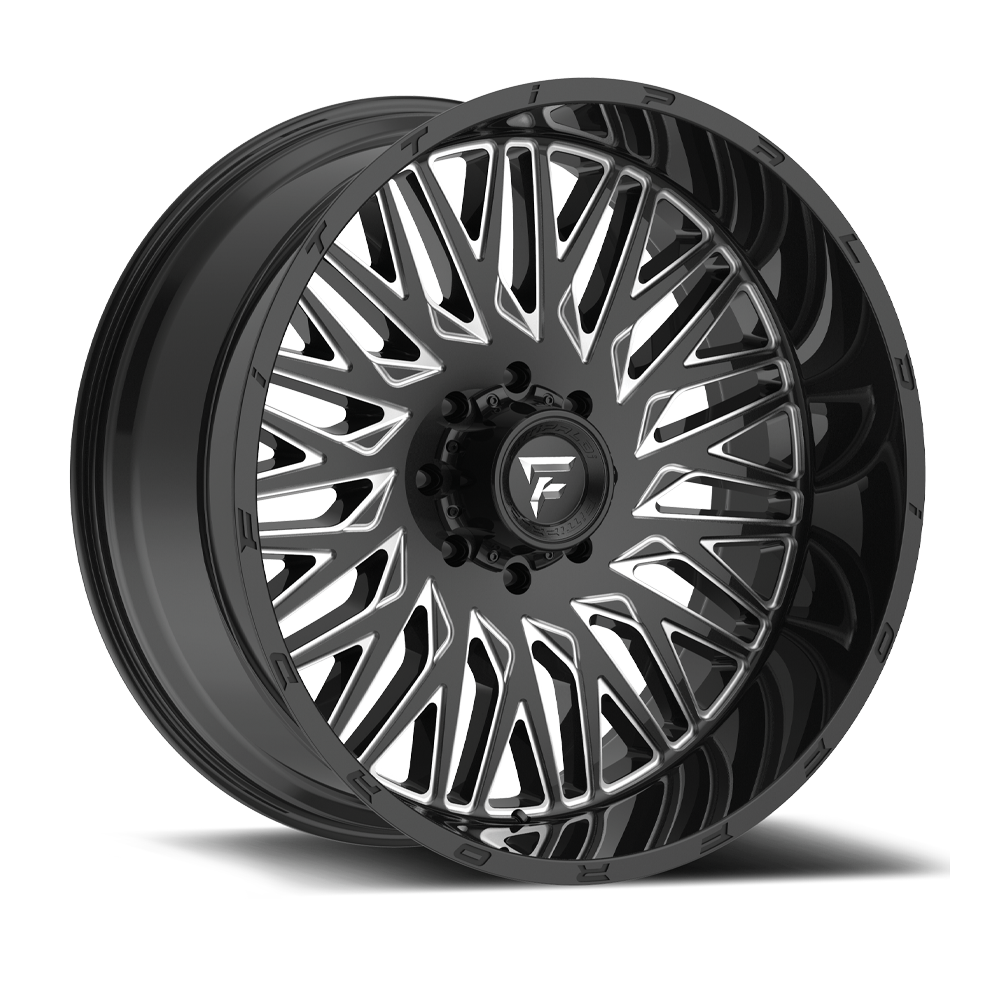 22x12 Fittipaldi Offroad Wheels FTC07BM 8x170 -44 Offset 125.2 Hub Black Milled