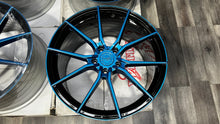 Vertini RFS1.2 19x9.5 ET50 / 20x11 ET73 5X120 Staggered Set Gloss Black Blue Metallic - Open Box