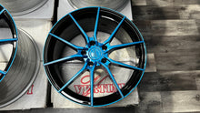 Vertini RFS1.2 19x9.5 ET50 / 20x11 ET73 5X120 Staggered Set Gloss Black Blue Metallic - Open Box