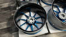 Vertini RFS1.2 19x9.5 ET50 / 20x11 ET73 5X120 Staggered Set Gloss Black Blue Metallic - Open Box