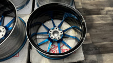 Vertini RFS1.2 19x9.5 ET50 / 20x11 ET73 5X120 Staggered Set Gloss Black Blue Metallic - Open Box