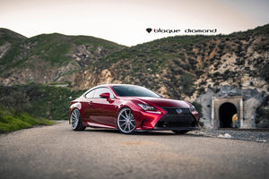 Staggered full Set - (2) 20x10 Blaque Diamond BD-11 Gloss Silver (2) 20x11 Blaque Diamond BD-11 Gloss Silver