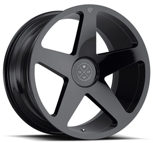 Staggered full Set - (2) 24x9 Blaque Diamond BD-15 Gloss Black (2) 24x10 Blaque Diamond BD-15 Gloss Black
