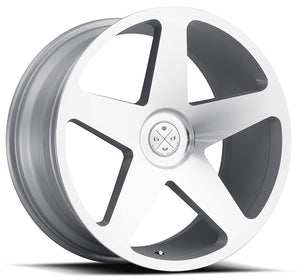 Staggered full Set - (2) 20x9 Blaque Diamond BD-15 Silver w/ Machined Face (2) 20x11 Blaque Diamond BD-15 Silver w/ Machined Face