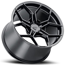 Staggered full Set - (2) 22x10.5 Blaque Diamond BD-F25 Gloss Black (Flow Forged) (2) 22x12 Blaque Diamond BD-F25 Gloss Black (Flow Forged)