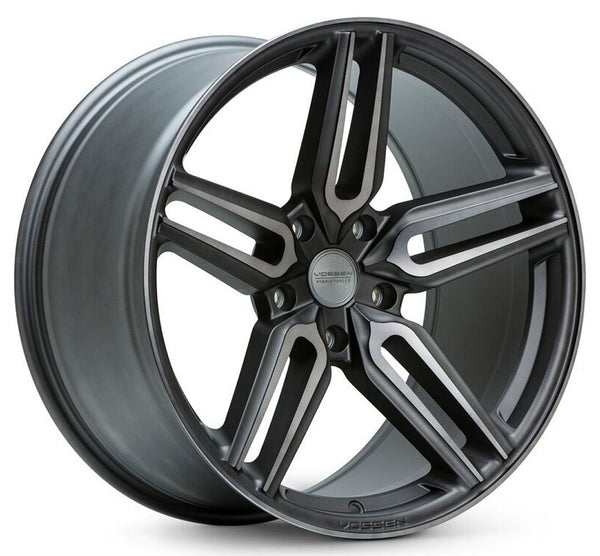 Staggered full Set - 22x9 Vossen HF-1 Tinted Matte Gunmetal 22x12 Vossen HF-1 Tinted Matte Gunmetal