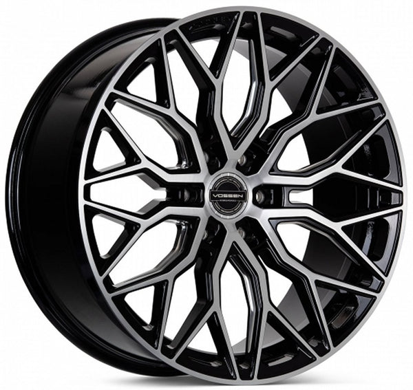 24x10 Vossen HF6-3 Gloss Black Brushed Face (Hybrid Forged)