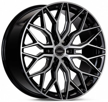 24x10 Vossen HF6-3 Gloss Black Brushed Face (Hybrid Forged)