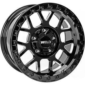 17x9 Weld Off-road Cinch Beadlock W902 Gloss Black Milled