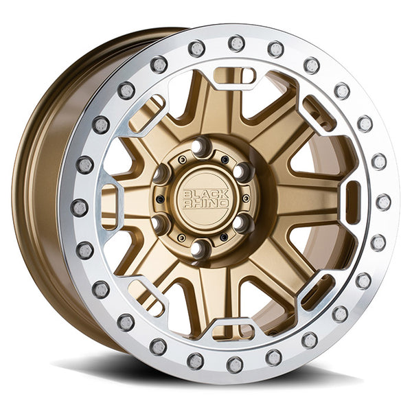 17x8.5 Black Rhino Rift Matte Gloss w/ Machined Lip