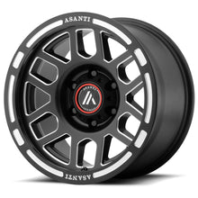 18x9 Asanti Offroad AB812 Claymore Satin Black w/ Milled Accents