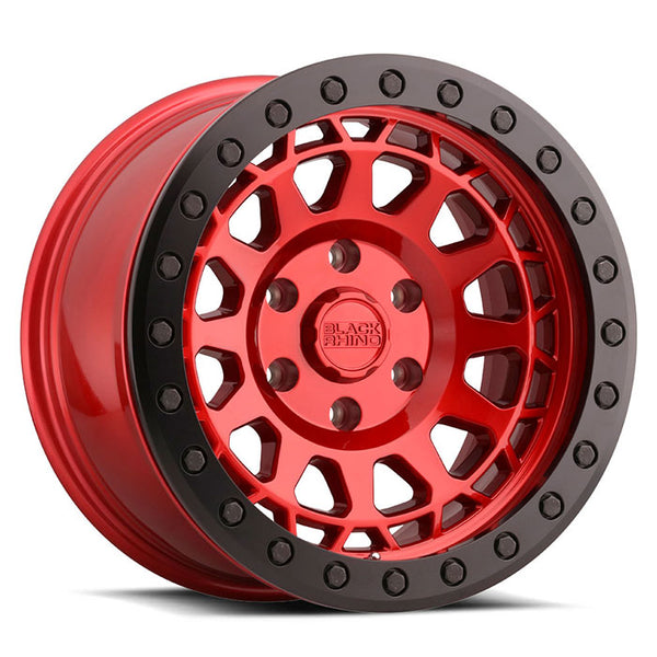17x8.5 Black Rhino Primm Candy Red w/ Black Ring