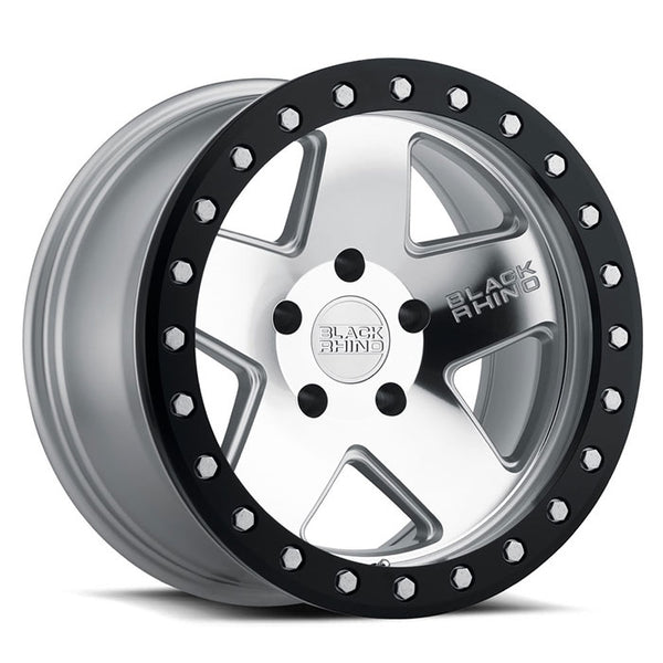 17x8.5 Black Rhino Crawler Beadlock Machined Face w/ Black Ring