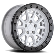 15x7 Black Rhino Gravel Beadlock Gloss White w/ Black Ring
