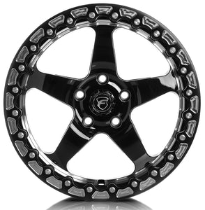 18x12 Forgestar D5 DragPack Beadlock Gloss Black