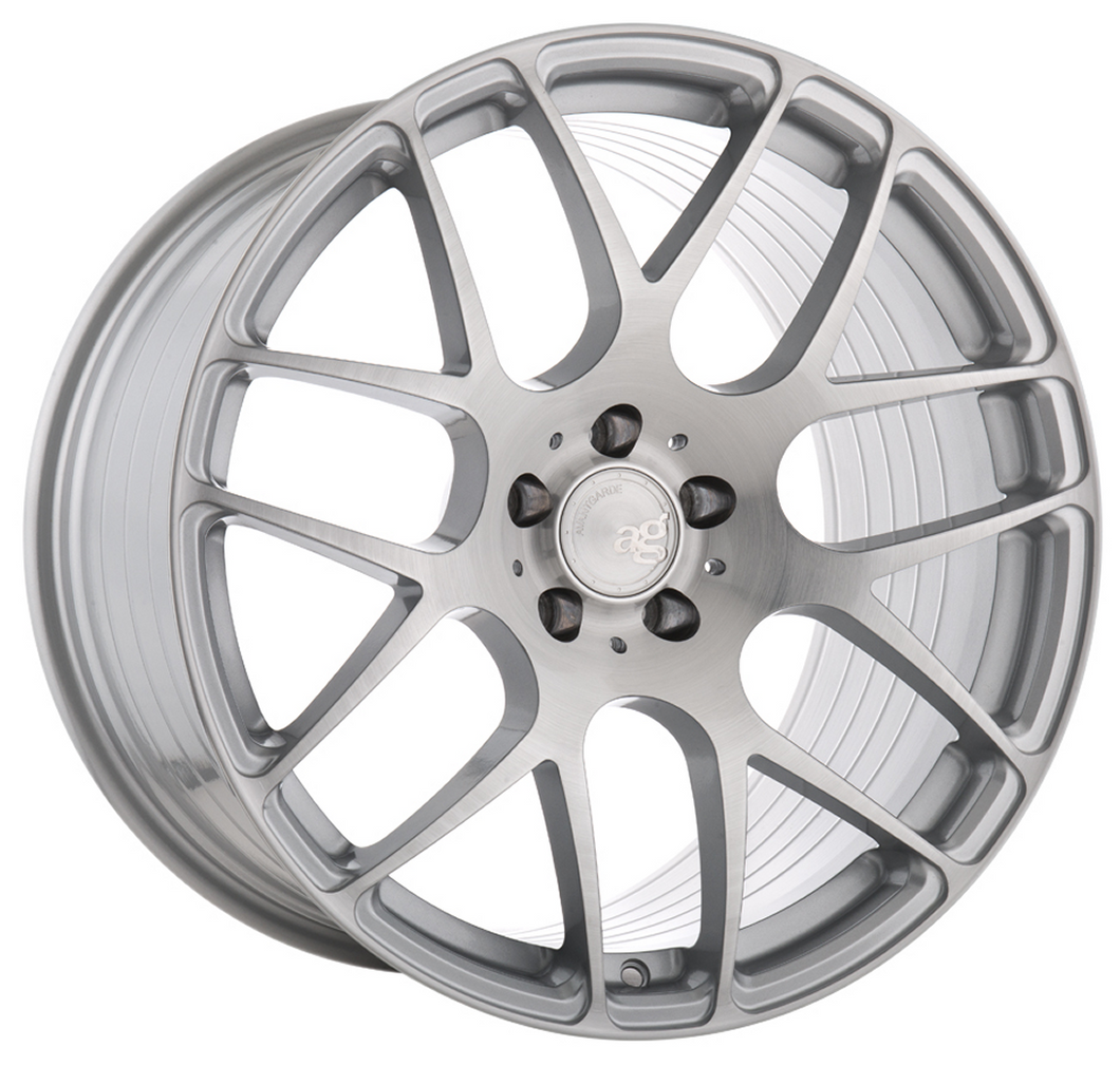 Staggered full Set - (2) 20x9.5 Avant Garde M610 Brushed Face Liquid Silver (Rotary Forged) (2) 20x12 Avant Garde M610 Brushed Face Liquid Silver (Rotary Forged)