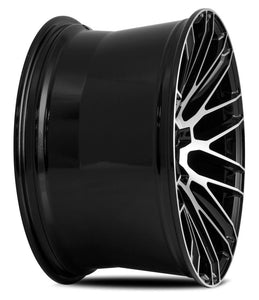 22x10.5 Savini Black Di Forza BM13 Gloss Black w/ Machined Face (Concave)