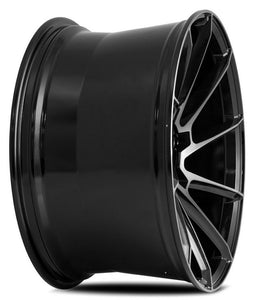 22x10.5 Savini Black Di Forza BM15 Gloss Black w/ Double Dark Tint Face (True Directional) (Concave)