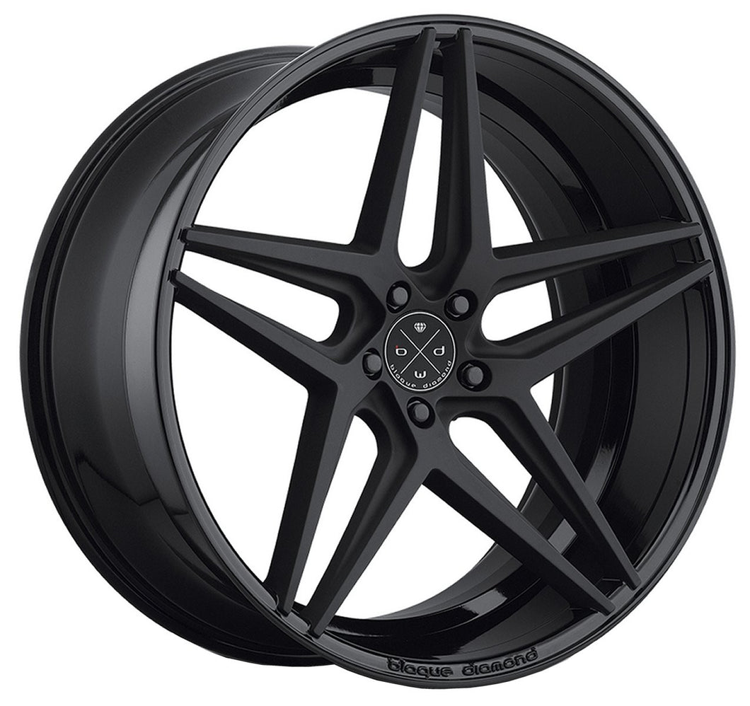 22x10.5 Blaque Diamond BD-8 Matte Black w/Gloss Lip