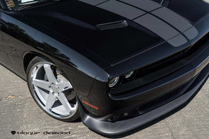 Staggered full Set - (2) 20x9 Blaque Diamond BD-21 Gloss Black w/ Chrome Stainless Steel Lip (2) 20x10.5 Blaque Diamond BD-21 Gloss Black w/ Chrome Stainless Steel Lip