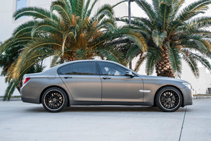 Staggered full Set - (2) 20x9 Blaque Diamond BD-27 Silver Machined Face w/ Chrome Stainless Steel Lip (2) 20x11 Blaque Diamond BD-27 Silver Machined Face w/ Chrome Stainless Steel Lip