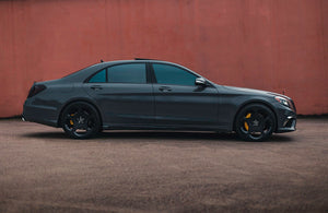 Staggered full Set - (2) 22x9 Blaque Diamond BD-77 Two Tone Black (2) 22x10.5 Blaque Diamond BD-77 Two Tone Black