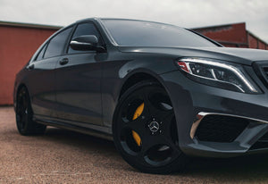 Staggered full Set - (2) 22x9 Blaque Diamond BD-77 Two Tone Black (2) 22x10.5 Blaque Diamond BD-77 Two Tone Black