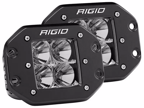 Rigid D-Series Pro Flush Mount Flood Beam Pair