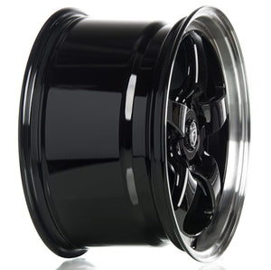 18x11 Forgestar D5 DragPack Gloss Black Machined Lip