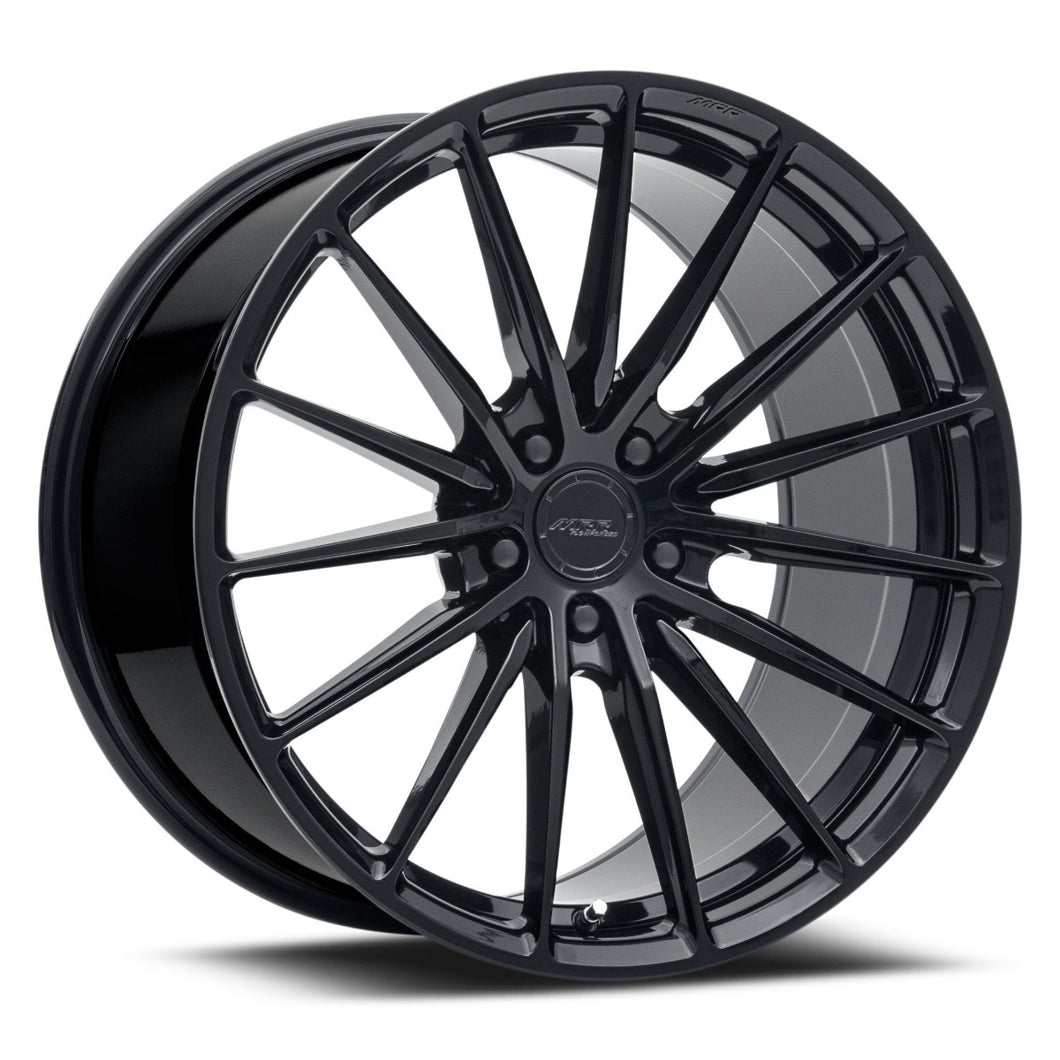 Staggered full Set - 19x11 MRR FS02 Gloss Black (Flow Formed) 20x12 MRR FS02 Gloss Black (Flow Formed)