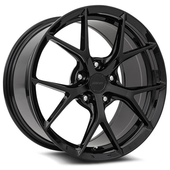 Staggered full Set - 20x8.5 MRR FS06 Gloss Black (Flow Formed) 21x10.5 MRR FS06 Gloss Black (Flow Formed)