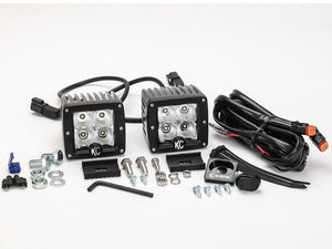 KC Hilites C-Series Cube Lights White Spot Beam Pair