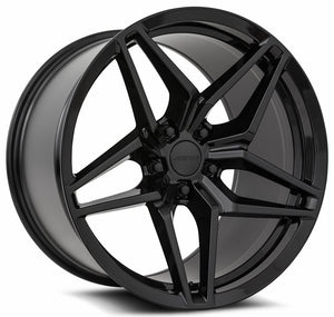 Staggered full Set - 20x10 MRR M755 Camaro ZR1 Replica Wheels Gloss Black 20x11 MRR M755 Camaro ZR1 Replica Wheels Gloss Black