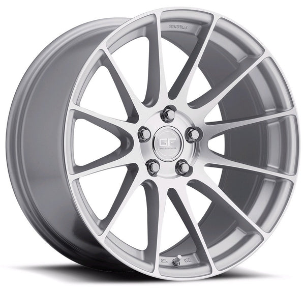 Staggered full Set - (2) 19x8.5 MRR Ground Force GF06 Silver Machined (2) 19x9.5 MRR Ground Force GF06 Silver Machined