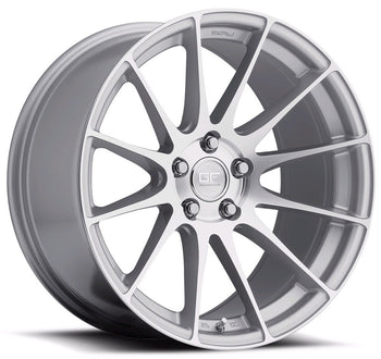 Staggered full Set - (2) 19x8.5 MRR Ground Force GF06 Silver Machined (2) 19x9.5 MRR Ground Force GF06 Silver Machined