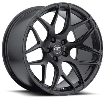 Staggered full Set - (2) 19x8.5 MRR Ground Force GF09 Matte Black (2) 19x9.5 MRR Ground Force GF09 Matte Black