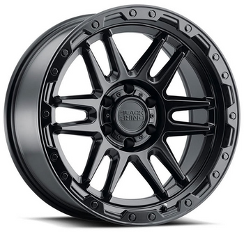 20x9 Black Rhino Apache Matte Black w/ Black Bolts