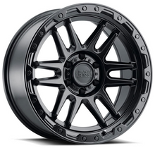 17x8.5 Black Rhino Apache Matte Black w/ Black Bolts
