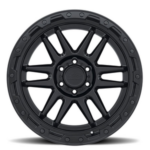 17x8.5 Black Rhino Apache Matte Black w/ Black Bolts