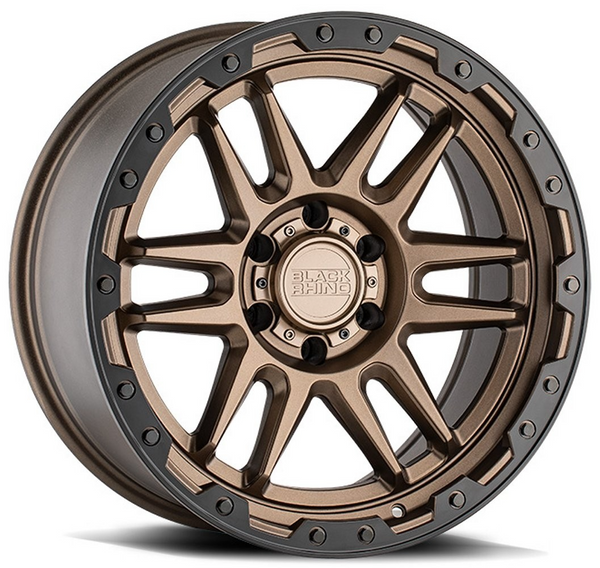 18x9 Black Rhino Apache Matte Bronze w/ Black Lip & Bolts